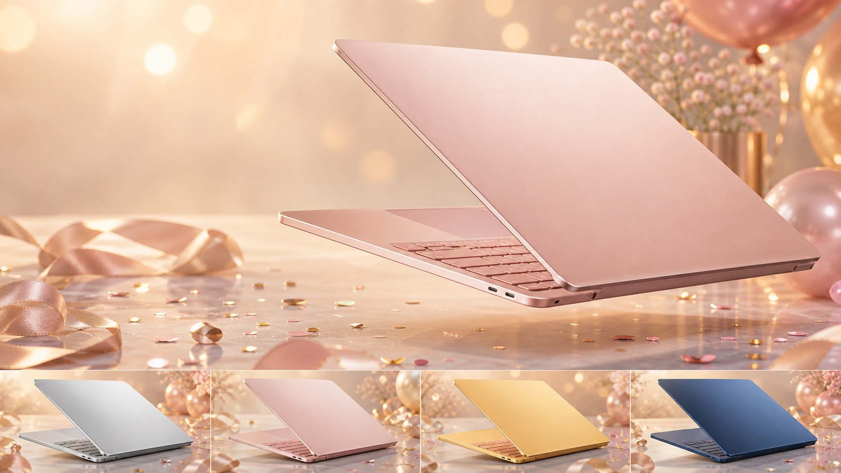 MacBook Neo i flera färger.